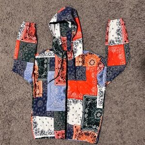 SHEIN Multicolor bandana pattern  Lightweight Jacket